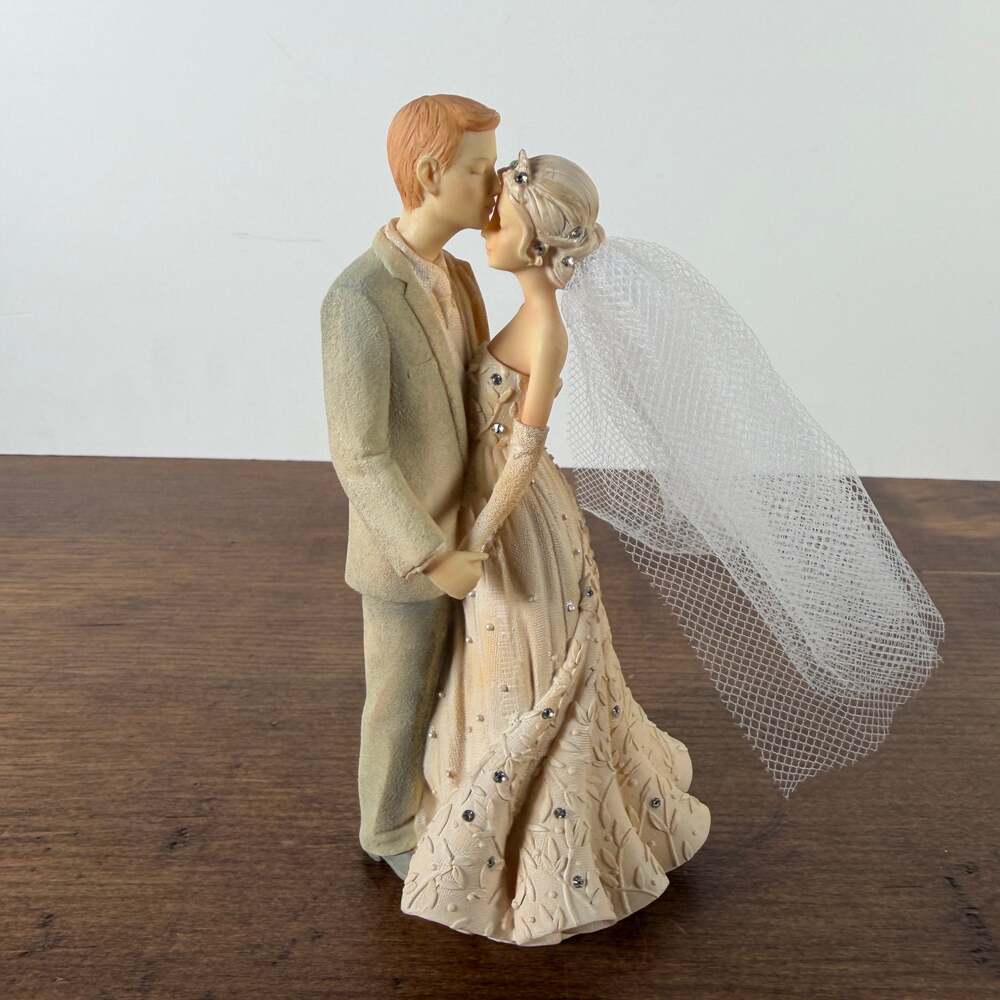 Enesco Foundations Everlasting Love Bride Groom Figurine Wedding Cake Topper